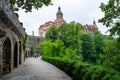 Piastow Slaski, dolnoÃâºlÃâ¦skie / Poland-June 21, 2020.:The historic Ksiaz castle in southern Poland. Well-kept historic estate in Royalty Free Stock Photo